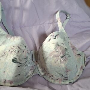Cacique Pink and Green Bra Intimates & Sleepwear